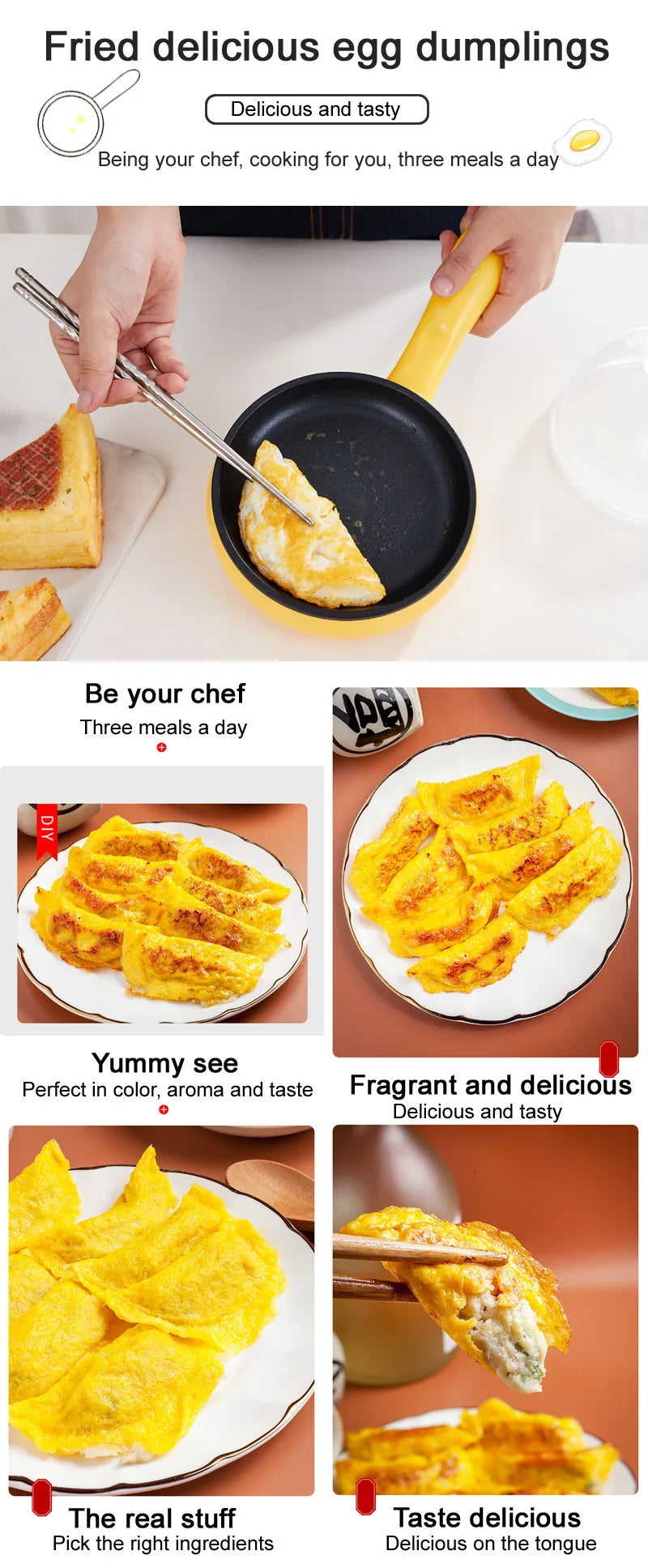 HereBetter™ Electric Frying Pan, Omelette Maker